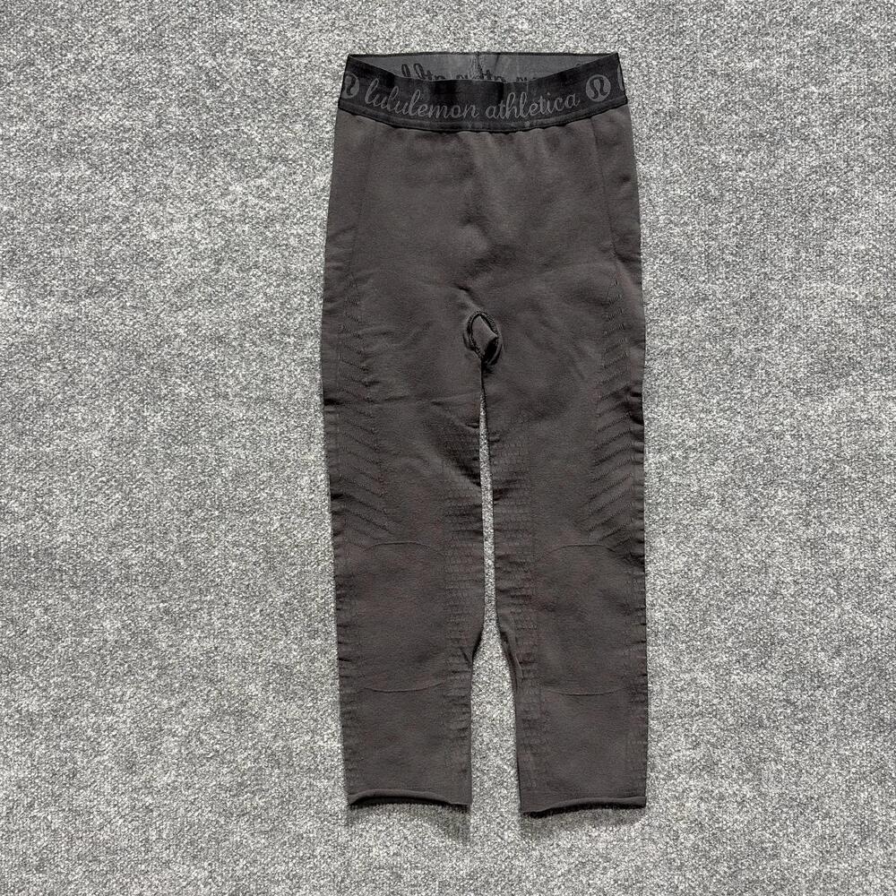 Lululemon Athletica Leggings Womens 0 Black Seamless Crop Yoga Pants Activewear
